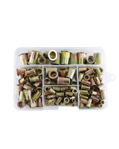 ASTRN120 image(1) - Astro Pneumatic 120pc Steel Rivet Nut Assortment - SAE