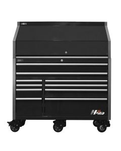 HOMHX07060101 image(0) - HXL Pro Series 30" Deep 18-Drawer Roller Cabinet and Top Hutch Combo -Black