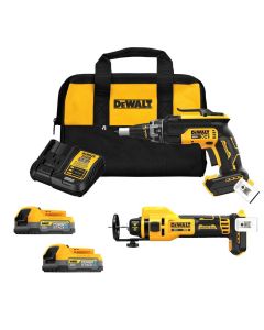 DWTDCK265E2 image(0) - DeWalt 20V MAX BL SCREWGUN & CUTOUT KIT (1.7AH)