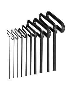 EKL33610 image(0) - HEX KEY SET 10 PC T-HANDLE 6IN. SAE 3/32-3/8IN.