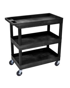 LUXEC111 image(0) - Luxor Luxor E-Series 3-Shelf Utility Cart