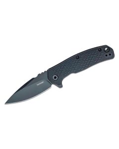 KER1407X image(0) - Kershaw Conduit Assisted Open Liner Lock Spear Point Blade Tactical Folding Pocket Knife with Black-Oxide Coating - Black