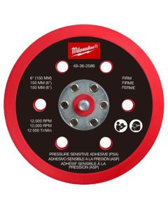 MLW49-36-2586 image(0) - Milwaukee Tool 6 Inch Pressure Sensitive Adhesive Sander Backing Pad - Firm