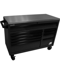 HOMBK04054014 image(0) - Homak Manufacturing 54" RSPro Rolling Workstation w/Stainless Steel Top Worksurface-Black