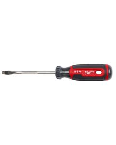 MLWMT206 image(0) - Milwaukee Tool 1/4" Slotted 4" Cushion Grip Screwdriver (USA)