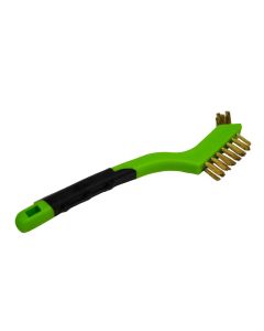 FOR70527 image(0) - Forney Industries Scratch Brush with Plastic Handle, Brass, 3 x 7 Rows