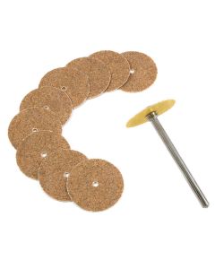 FOR60234 image(0) - Forney Industries 11-Piece Sanding Disc Set, Medium Grit, 7/8 in x 1/8 in Mandrel