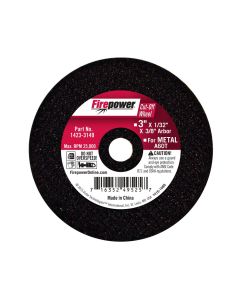 Firepower CUT-OFF WHEEL, 3" X 1/32" X 3/8"