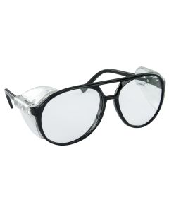 SAS Safety Classic Style Safe Glasses, Black Frame w/ Clear Lens