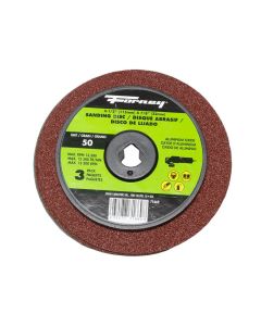 FOR71669 image(0) - Forney Industries Resin Fibre Sanding Disc, Aluminum Oxide, 4-1/2 in x 7/8 in Arbor, 50 Grit