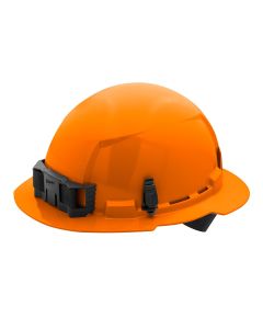 MLW48-73-1113 image(0) - Milwaukee Tool Orange Full Brim Hard Hat w/4pt Ratcheting Suspension - Type 1, Class E