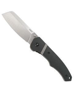 CRK7271 image(0) - CRKT (Columbia River Knife) Ripsnort II EDC Folding Pocket Knife: Everyday Carry, Heavy Cleaver Style Blade, Thumb Stud Open, Liner Lock, Nylon Handle with Stainless Inlay, Deep Carry Pocket Clip
