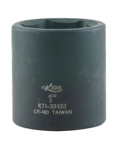 KTI33132 image(1) - K Tool International 1" SOC IMP 1/2" DR STANDARD 6 PT