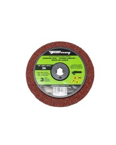 FOR71668 image(0) - Forney Industries Resin Fibre Sanding Disc, Aluminum Oxide, 4-1/2 in x 7/8 in Arbor, 36 Grit