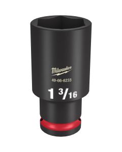 MLW49-66-6233 image(0) - Milwaukee Tool SHOCKWAVE Impact Duty  1/2"Drive 1-3/16" Deep 6 Point Socket