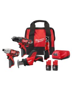 MLW2497-24B image(0) - Milwaukee Tool M12&trade; 4-Tool Combo Kit