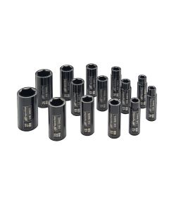 IRTSK4M14LN image(0) - Ingersoll Rand 1/2" Drive Hex Metric Universal Impact Socket Set, 14-Piece