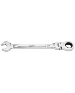 MLW45-96-9624 image(1) - Milwaukee Tool 24MM Flex Head Ratcheting Combination Wrench