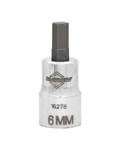 MAY16278 image(0) - Mayhew Mayhew 6 MM Metric Hex Short Insert Socket Bit, 3/8-Inch Drive