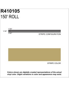 MS, 3/16" X 150'; Lt Gold Metallic