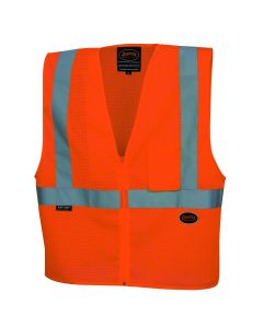 Pioneer Pioneer - Zip-Up Safety Vest - Hi-Vis Hi-Vis Orange - Size 4XL