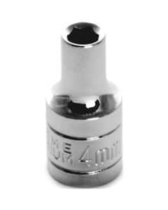 WLMW36204 image(0) - Wilmar Corp. / Performance Tool 1/4'' Dr 6pt Std. Socket 4mm