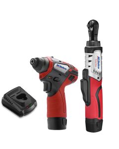 ACDARW12102-K4 image(0) - ACDelco ACDelco G12 Series 12V Cordless Li-ion 1/4" Brushless Rachet Wrench & Impact Driver Combo Tool Kit with 2 Batteries