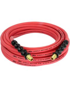 Milton Industries 1/4" x 50' Ultra Lightweight Rubber Hose (w/ 1/4" NPT ends)