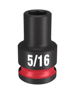 MLW49-66-6102 image(0) - Milwaukee Tool SHOCKWAVE Impact Duty 3/8" Drive 5/16" Standard 6 Point Socket