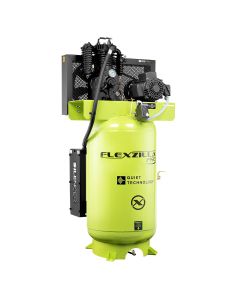LEGFS05V080I1 image(0) - Flexzilla&reg; Pro Piston Air Compressor with Silencer&trade;, 1-Phase, Stationary, 5 HP, 80 Gallon, 2-Stage, Vertical, ZillaGreen&trade;