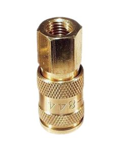 VIM HIGH FLOW BRASS UNIVERSAL COUPLER - 1/4'' NPT FEMALE - 5 PACK