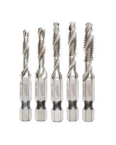 MLW48-89-4874 image(0) - Milwaukee Tool 5 Pc SHOCKWAVE Impact Drill and Tap Bit Set