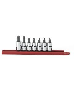 KDT80586 image(0) - GearWrench 3/8DR BALL HEX SOCKET SET SAE