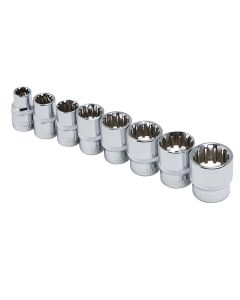 TIT15202 image(0) - TITAN 8-PC 3/8" DR METRIC SPLINE SOC