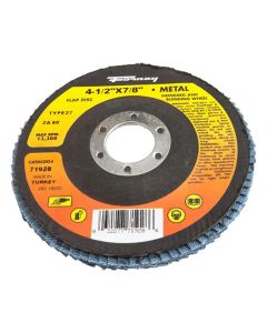 FOR71928-5 image(0) - Forney Industries FLAP DISC, TYPE 27 (DEPRESSED CENTER), 4-1/2 IN X 7/8 IN, ZA80 5 PK