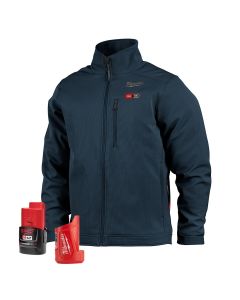 MLW204BL-21L image(1) - Milwaukee Tool M12 Heated TOUGHSHELL Navy Blue Jacket Kit, L