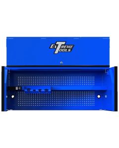 EXTDX552501HCBLBK image(0) - Extreme Tools DX Series 55in W x 25in D Extreme Power Workstation Hutch Blue with Black Handle and Trim