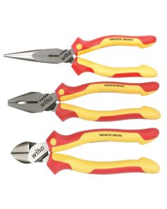 WIH32981 image(0) - Wiha Tools 3 Piece Insulated Industrial Pliers-Cutters Set