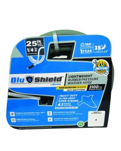 BLBPW1425-NM image(0) - BluBird Blushield Rubber Pressure Washer Hose Assembly 1/4" x 25' w/ M22 Non Marking