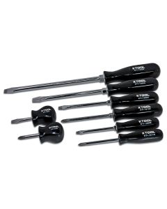 KTI19000 image(0) - 8-Piece Black Phillips and Slotted Screwdriver Set