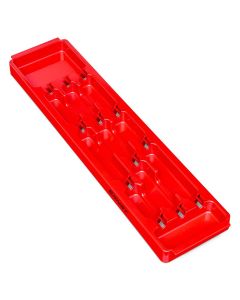 ERN8372 image(1) - Ernst Mfg. 3/8&rdquo; Ratchet and Extension Tray - Red