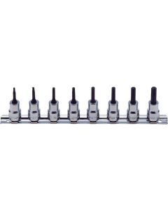 KKNRS3025-8-L38 image(0) - Ko-ken USA RS3025/8-L38 3/8 Sq. Dr. 8 Piece TORX&Acirc;&reg; Bit Socket set T10-T45