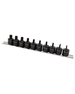 TIT16142 image(1) - TITAN 10-PC STUBBY STAR BIT SOCKET SET