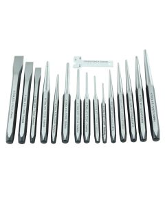 KTI72901 image(0) - K Tool International PUNCH & CHISEL SET 15 PC. IN PLASTIC TRAY