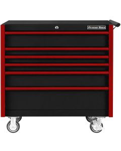 EXTDX412506RCBKRD image(0) - Extreme Tools DX Series 41in. W X 25in. D 6 Drawer Roller Cabinet, 100 lbs Slides, Black with Red Drawer Pulls
