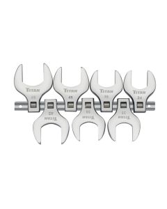 TIT17670 image(1) - TITAN 7 pc. 1/2 in. Drive Metric Jumbo Crowfoot Wrench Set