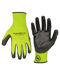 LEGGC300L-2X image(0) - Legacy Manufacturing Flexzilla&reg; ZillaGrip&trade; Polyurethane Dip Gloves, Black/ZillaGreen&trade;, 2-Pack, L