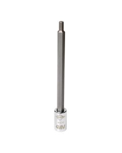 MAY16476 image(0) - Mayhew Mayhew 4 MM Metric Hex Medium Insert Socket Bit, 1/4-Inch Drive