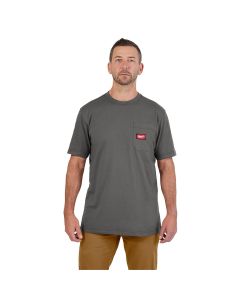 MLW605G-S image(0) - Milwaukee Tool GRIDIRON Pocket T-Shirt - Short Sleeve Gray S