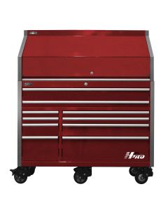 Homak Manufacturing HXL Pro Series 30" Deep 18-Drawer Roller Cabinet and Top Hutch Combo -Red